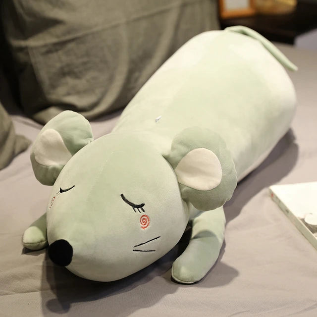 Giant Rat Stuffed Animal 70cm 28in Green Closed Eyes