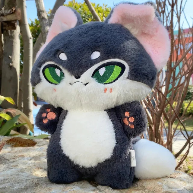 Kawaii Wolf Stuffed Animal grey 35cm doll