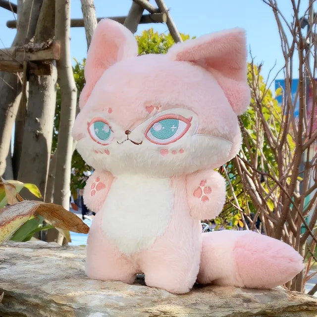 Kawaii Wolf Stuffed Animal pink 35cm doll