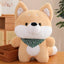 Large Dog Stuffed Animal Brown green scarf
