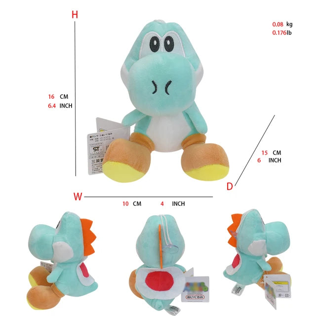 Mario Bros Stuffed Animal Yoshi blue