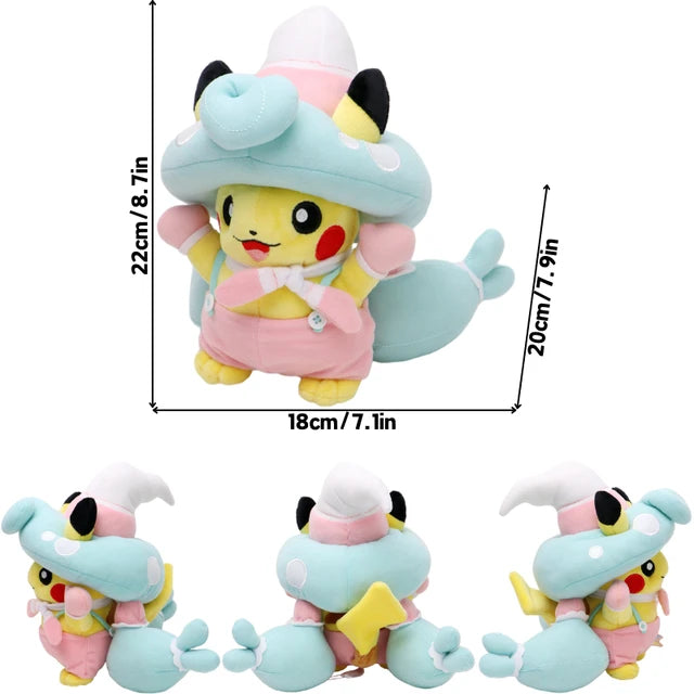 Pikachu in Disguise Pokemon Plushie Stuffed Animal Hattrem Pikachu
