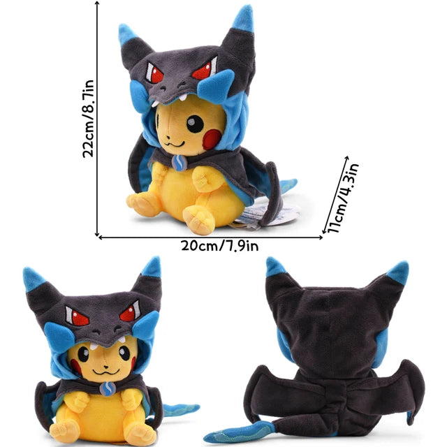 Pikachu in Disguise Pokemon Plushie Stuffed Animal Pikachu Charizard 1
