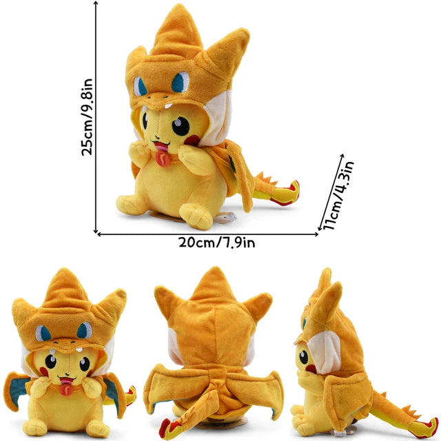 Pikachu in Disguise Pokemon Plushie Stuffed Animal Pikachu Charizard 4