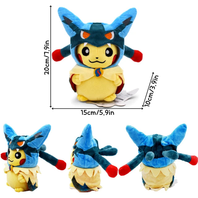 Pikachu in Disguise Pokemon Plushie Stuffed Animal Pikachu Cos Lucario
