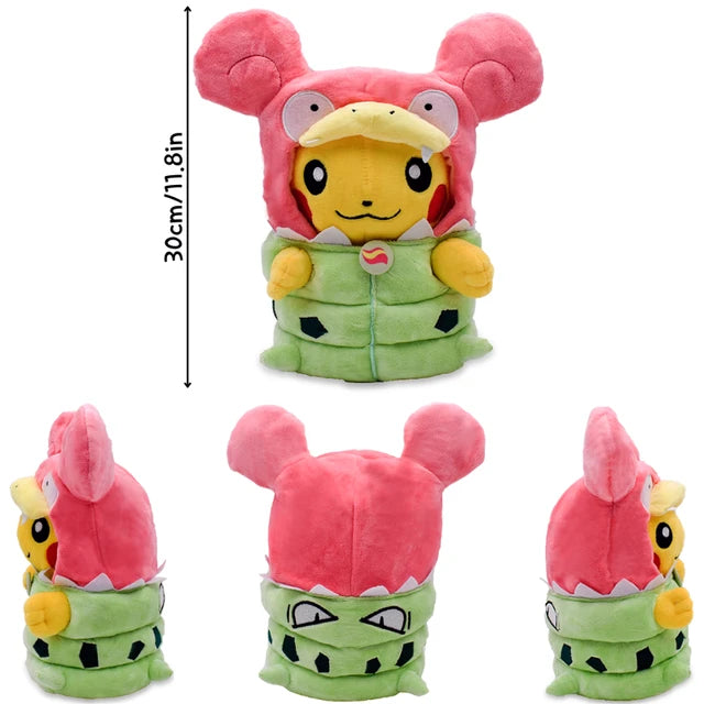 Pikachu in Disguise Pokemon Plushie Stuffed Animal Pikachu Cos Slowbro