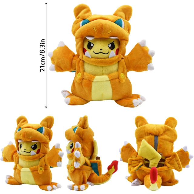 Pikachu in Disguise Pokemon Plushie Stuffed Animal Pikachu Charizard 5