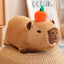 Plush Capybara Stuffed Animal 20cm 8in lying with bubble