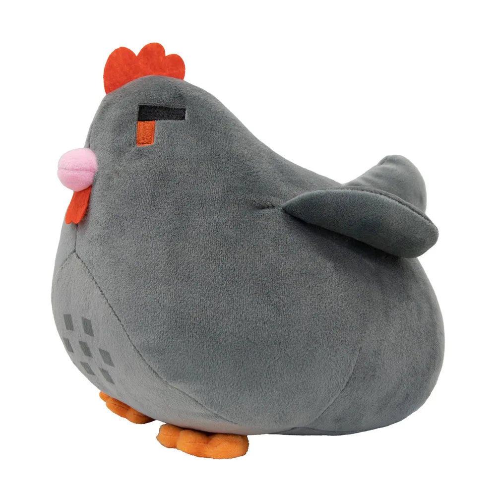 Plush Chicken Stuffed Animal Black Grey 20cm 8in