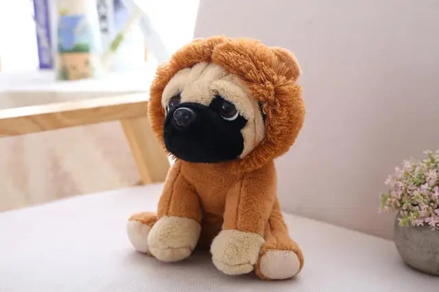Pug Dog Stuffed Animal Brown 20cm 8in