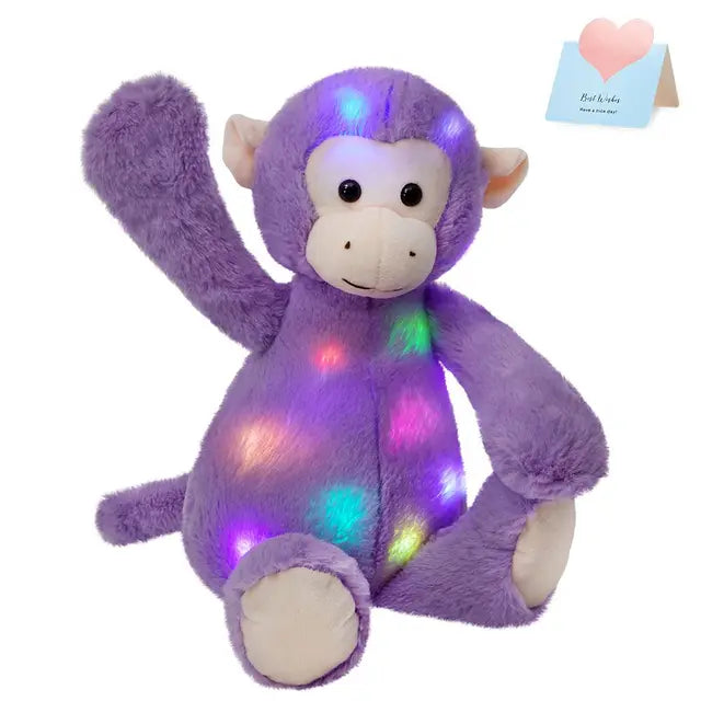 Rainbow LED Monkey Stuffed Animal Monkey