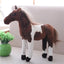 Realistic Horse Stuffed Animal 50cm 20in white dark brown