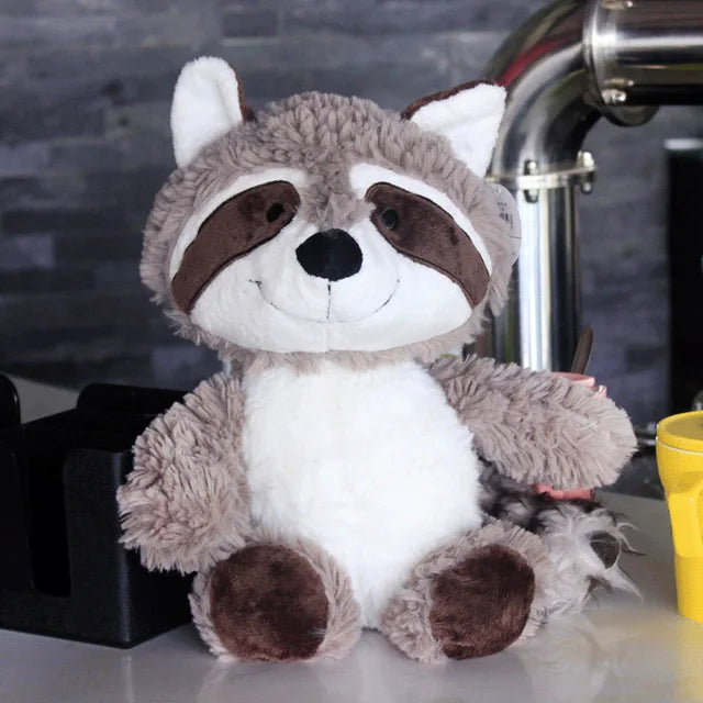 Realistic Raccoon Stuffed Animal 25cm 10in Gray