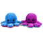 Reversible Octopus Stuffed Animal 20cm 8in Blue Purple