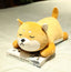 Sleeping Dog Stuffed Animal Brown Closed Eyes